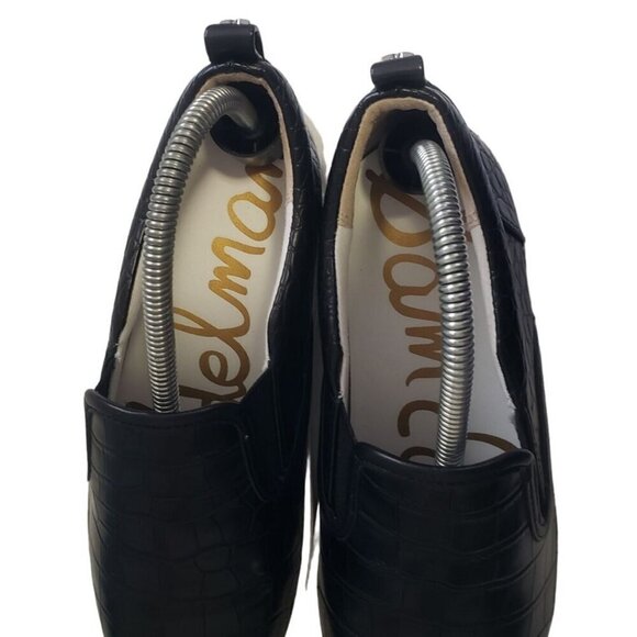 Sam Edelman Edna Animal Print Croc Black Sneakers Womens Size 7 - Picture 7 of 9